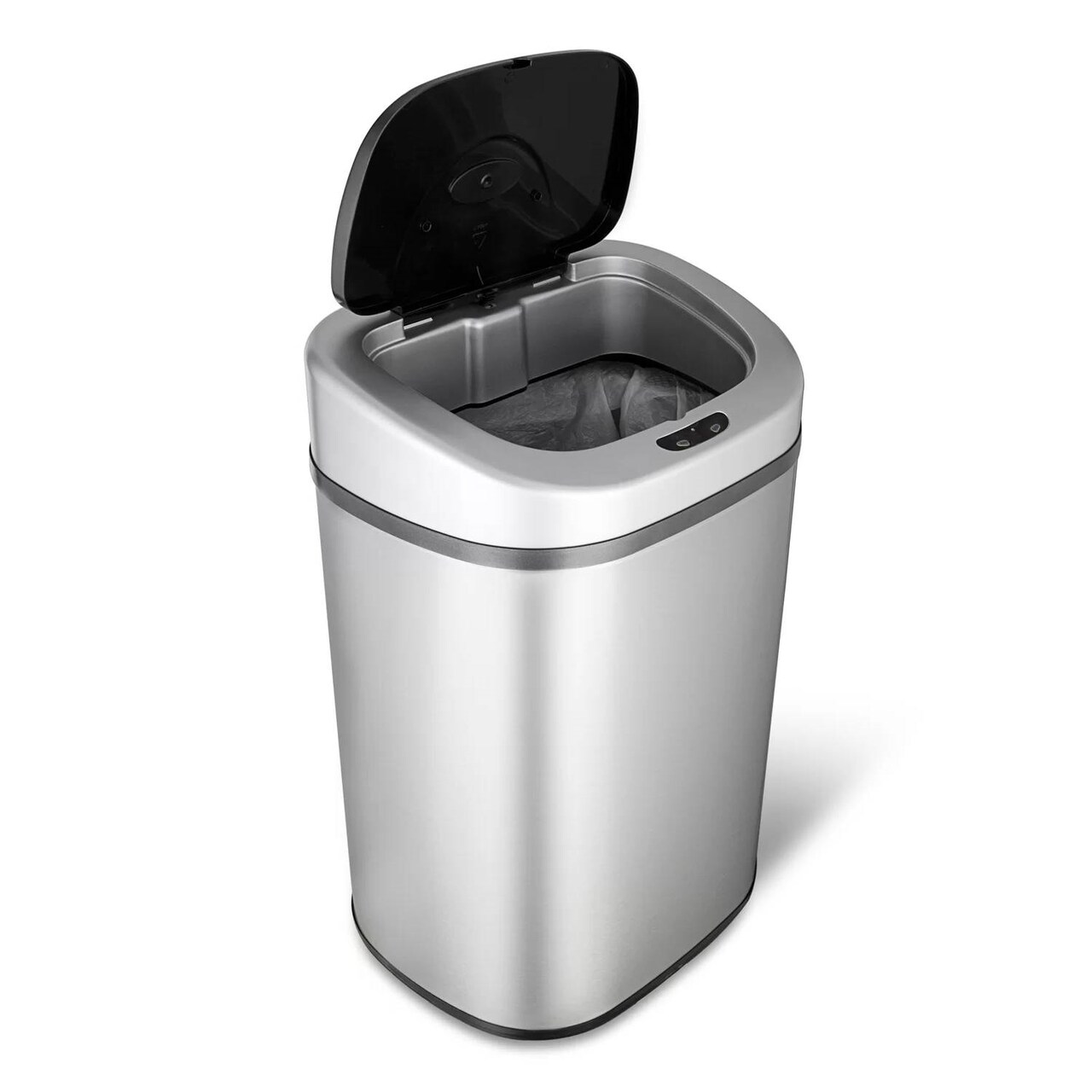 Stainless Steel 21-Gallon Motion Sensor Trash Can with Removable Liner and Lid